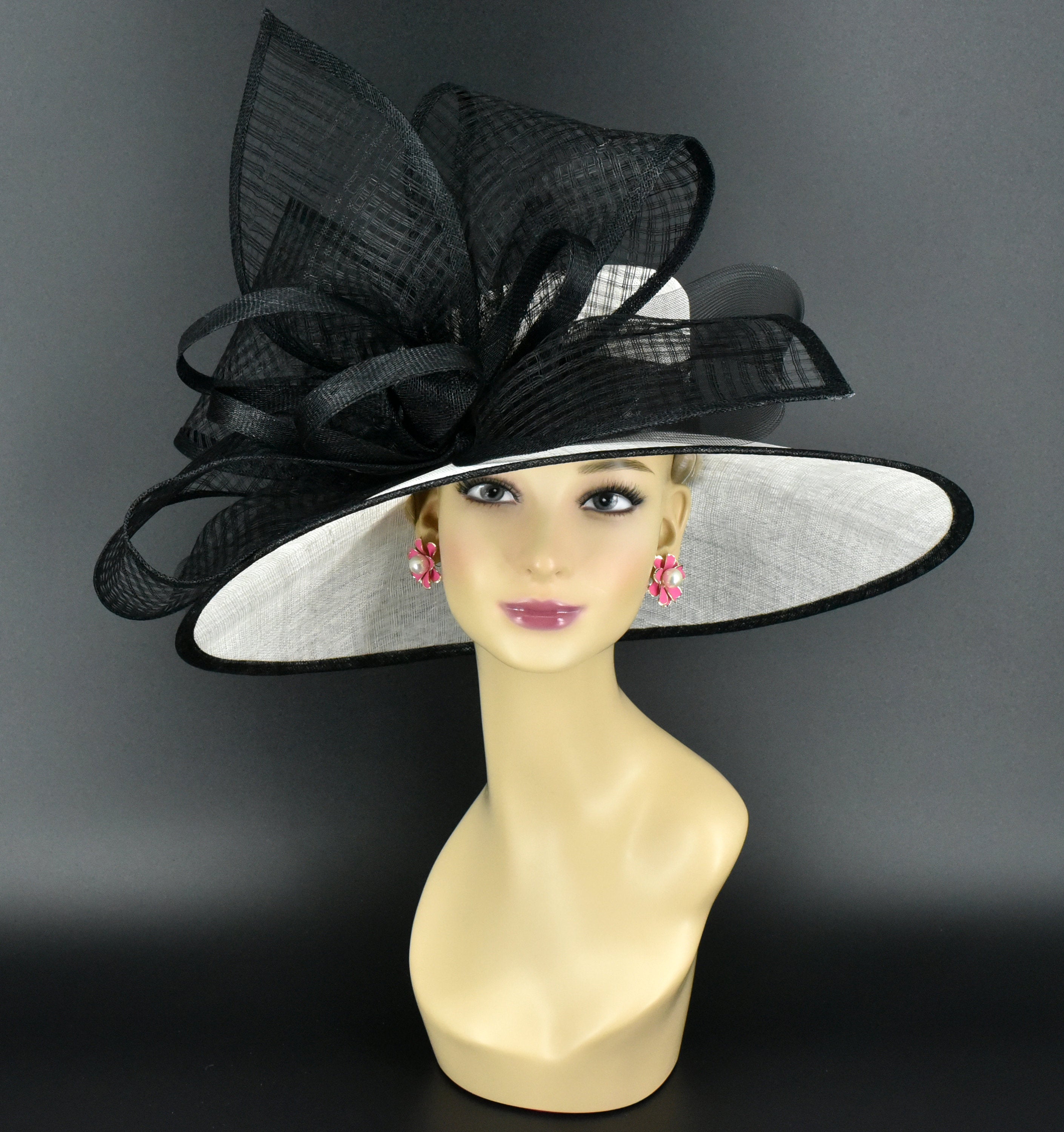Ladies Hats Large Black Hats For Races Large Black Hat Fascinator