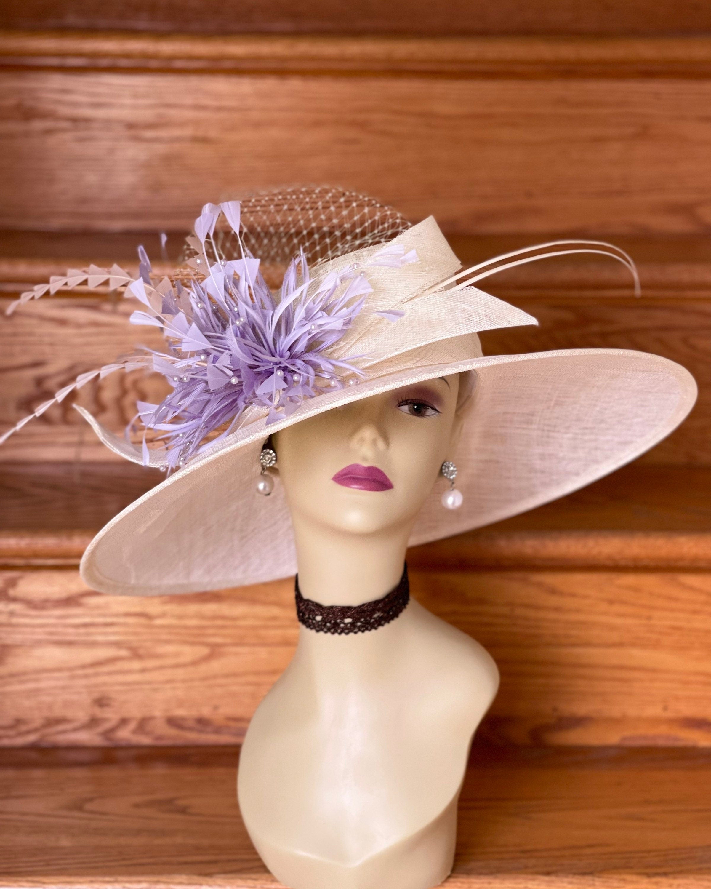 purple dress hats for women Lily and Taylor Hat H208-Purple Church suits for less