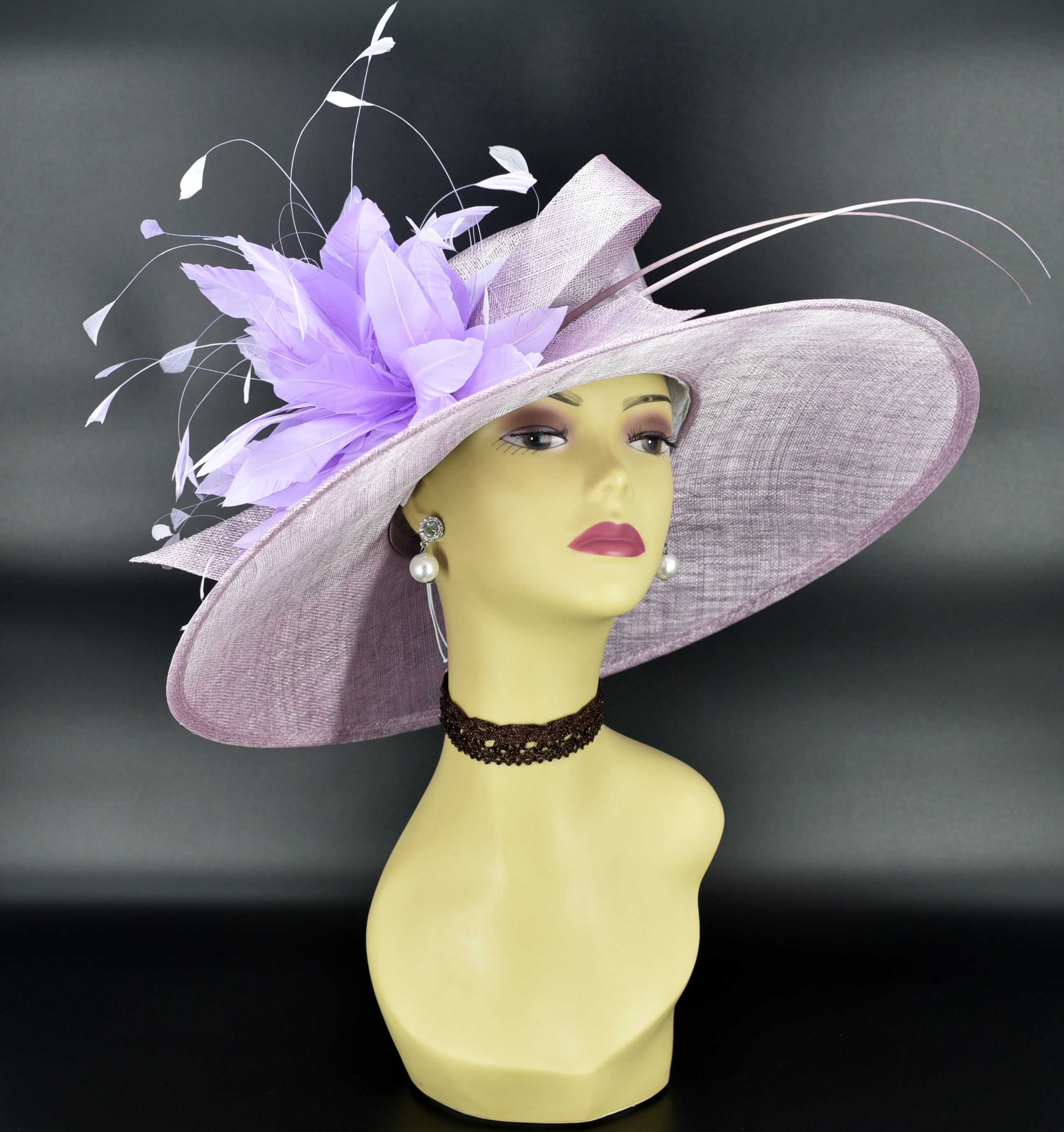 Purple ascot hat on sale