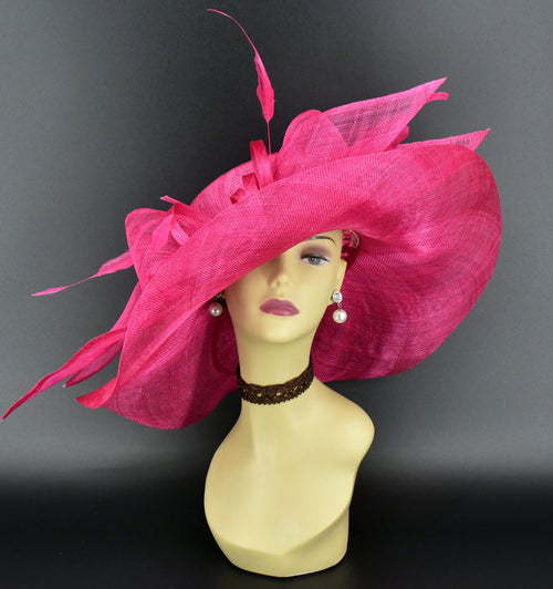 Elegant Pink Fascinator Kentucky Derby Tea Party Church Wedding Brunch NWT Pink Kentucky Derby Fascinator: Feathered Tea Party Hat - Etsy main image 4