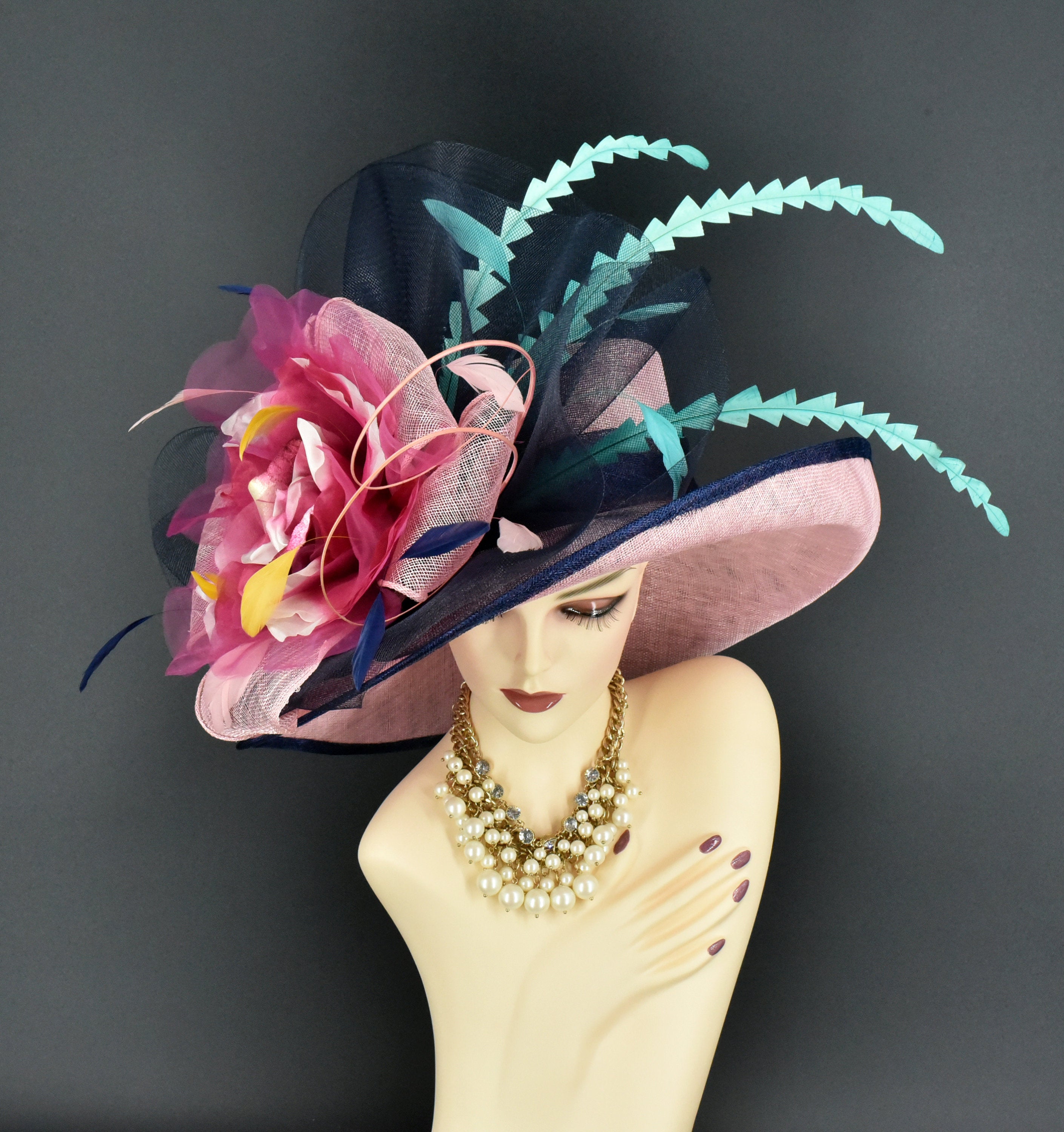 Kentucky Derby Hat Fascinator Hat KY Oaks Lily Royal Ascot Sinamay Fascinator Kentucky Derby Fascinator Royal Ascot Saucer Hat Golden Gold  main image 3